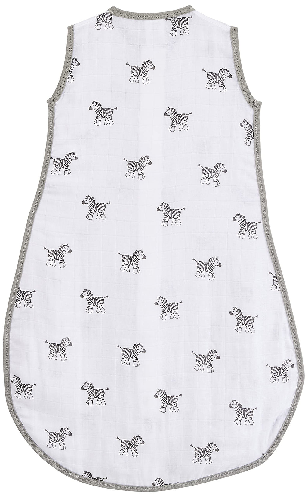 Amazing Baby Cotton Muslin Sleeping Sack, For Baby Boy or Girl, Wearable Blanket with 2-way Zipper, Zebras, Black, Medium (6-12 Month)