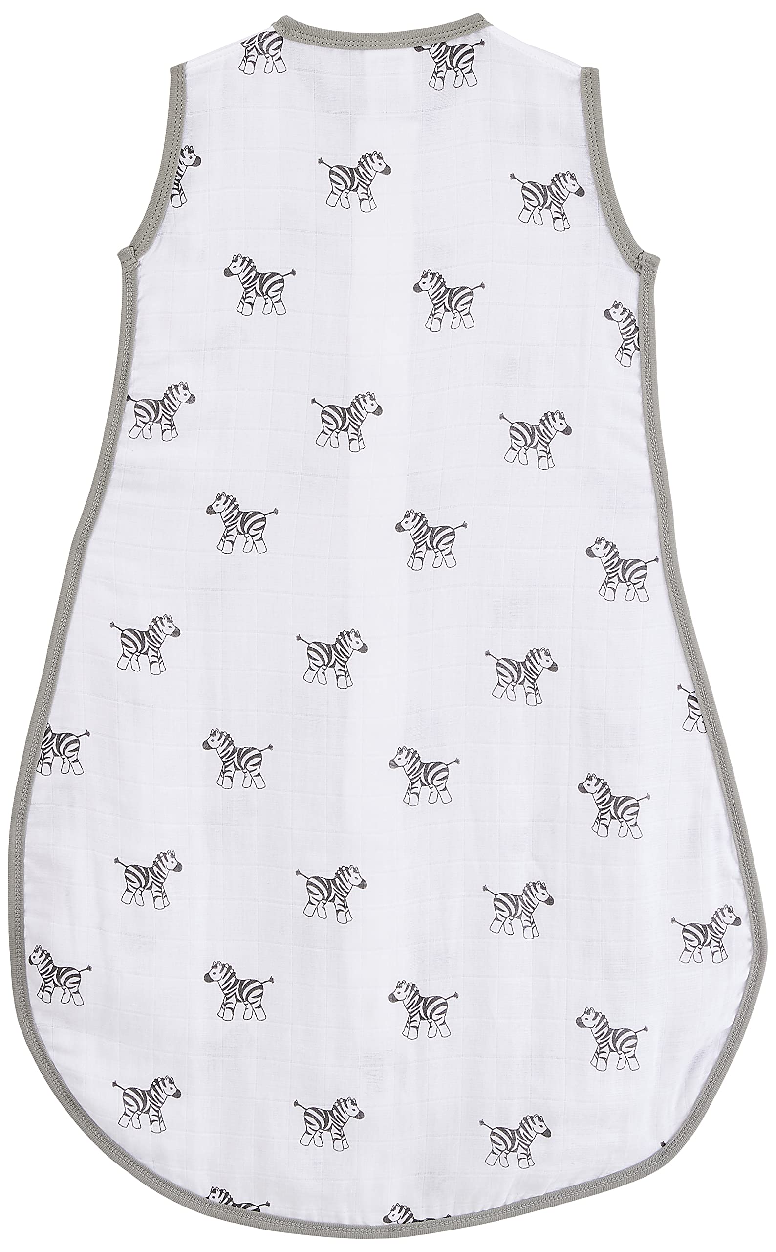 Amazing Baby Cotton Muslin Sleeping Sack, For Baby Boy or Girl, Wearable Blanket with 2-way Zipper, Zebras, Black, Medium (6-12 Month)