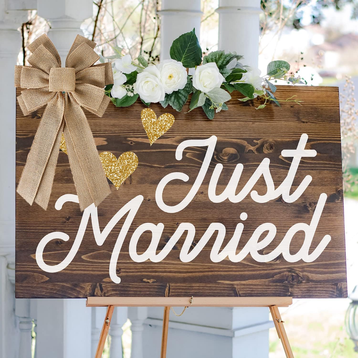 Natural Burlap Wreath Bow - Large Rustic Jute Decorative Bow for Home, Weddings, and Seasonal Decor