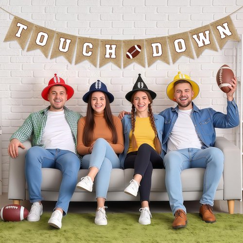 Football Party Banner Decorations, Football Themed Birthday Party Favors, Party Banner Decorations for Sports Birthday Tailgate Party Wall Supplies