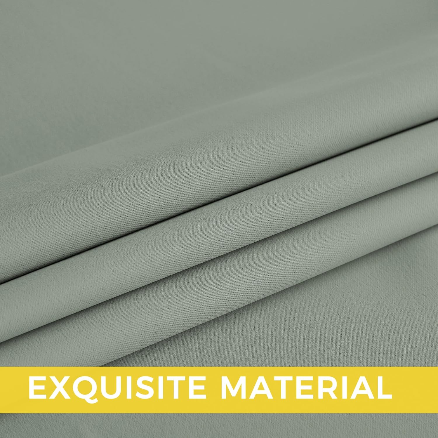 NICETOWN Room Darkening Curtains - Sage Green Drapery Panels, 52"W x 102"L for Light Control