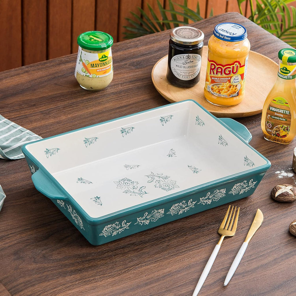 Wisenvoy Casserole Dish - Ceramic Lasagna Pan Bakeware Set | 13x9 Inch Baking Dish
