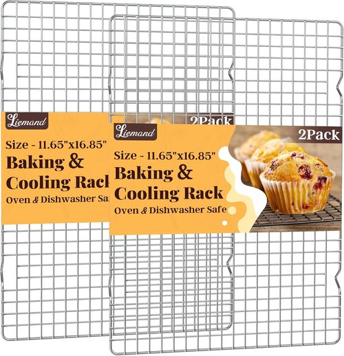 Cooling Racks - Skiennix 2 PCS 11.65" x 16.85" Wire Baking Rack for Oven Cooking & Grilling | Dishwasher Safe