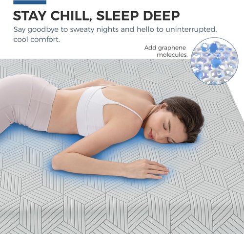 FATHOM Queen Mattress - 10 Inch Memory Foam for Back Pain Relief | Cool Sleep with Gel Foam, CertiPUR-US Certified