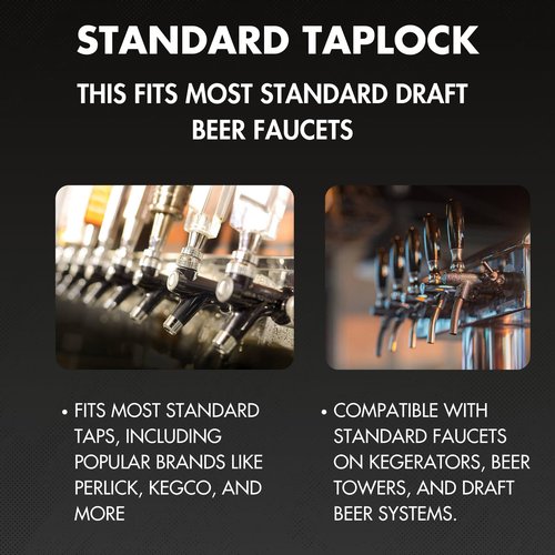 Chrome Tap Lock for Standard Draft Beer Faucet - No Flow Until You Say So