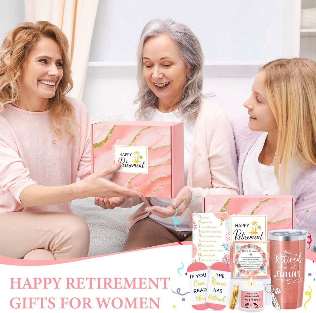 Skiennix Retirement Gift Basket for Women - 20oz Tumbler & Fun Accessories | Perfect for Coworkers, Teachers, Nurses, and Moms