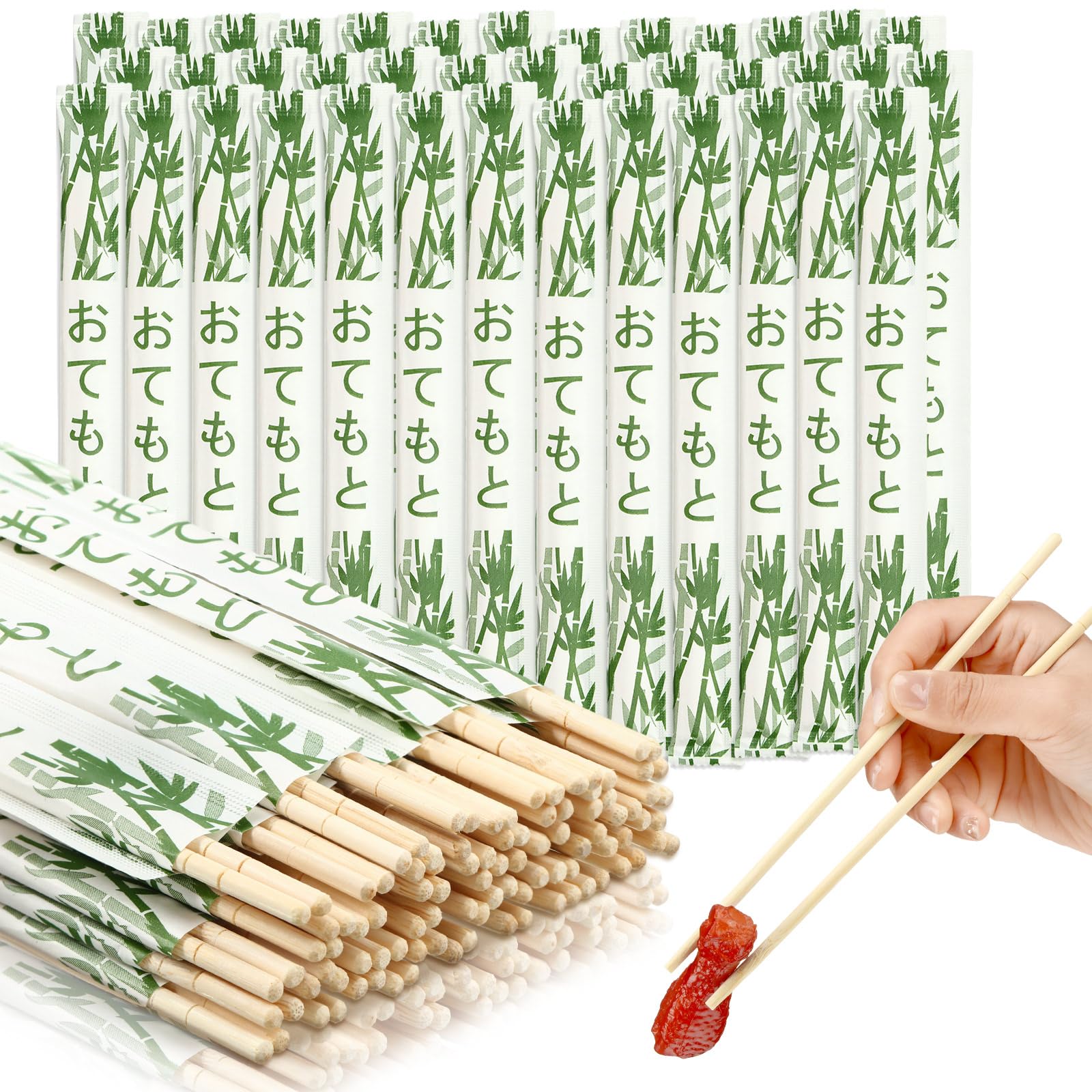 Sabary 1000 Pairs Bamboo Chopsticks Disposable Sleeved and Separated Chop Sticks Quality Chopsticks Disposable UV Treated(Bamboo)