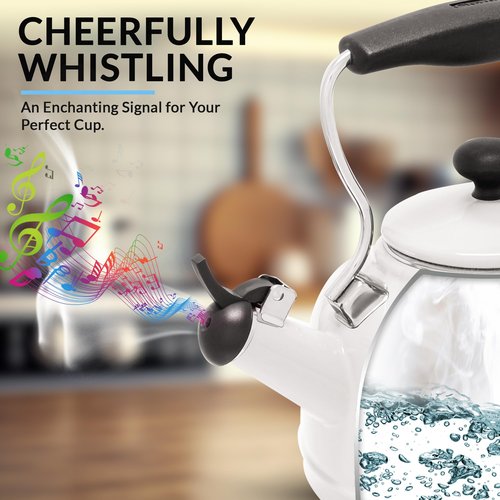 Chantal 1.8 quart Oolong Enamel on Steel Whistling Tea Kettle (Talavera)