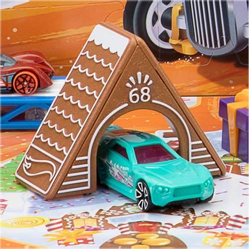 Hot Wheels | 2025 Advent Calendar Toy Cars Playset - 10 Vehicles, 10 Clips & 14 Winter Accessories