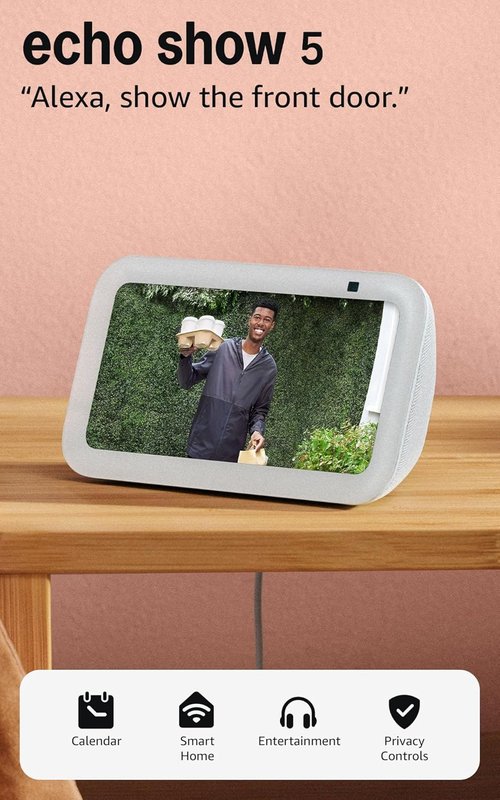 Echo Show 5 - Smart Display with Alexa Emergency Assist | Charcoal Color, Latest Model
