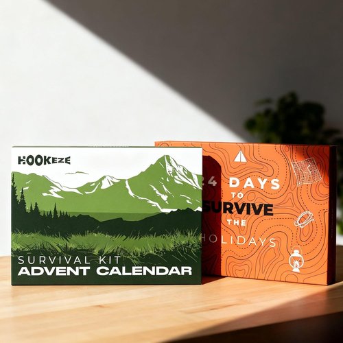 HOOK-EZE Survival Kit Advent Calendar 2025 - 24 Days of Essential Survival Gear for Camping & Hiking