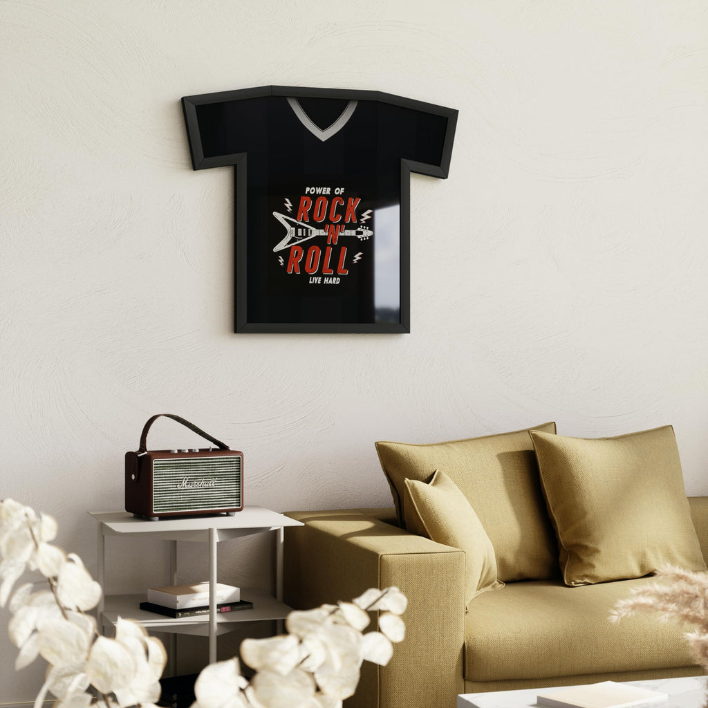 Umbra T-Frame, Unique T-Shirt Display Case to Showcase Adult Sized T-Shirts (Small to Large), Black