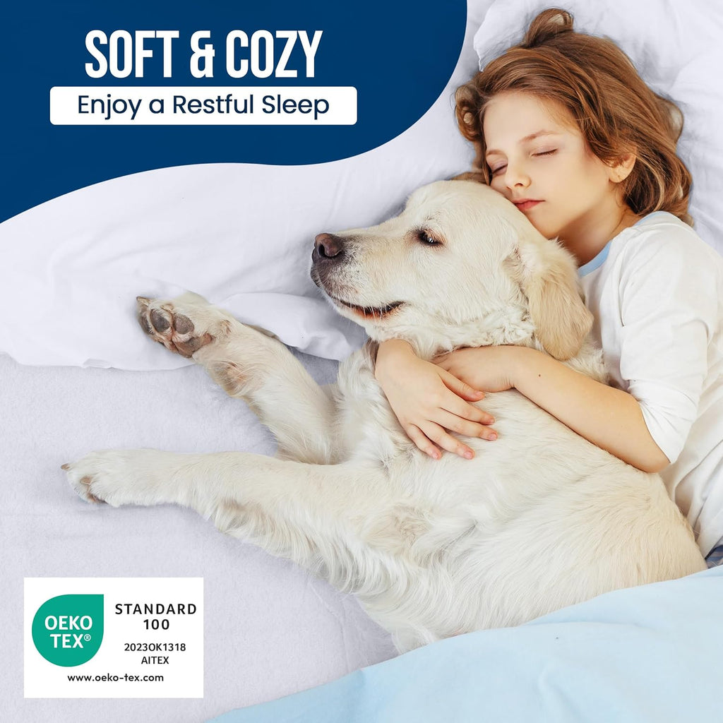 Utopia Bedding Twin XL Mattress Protector - Waterproof 2 Pack, Soft Terry Cover with Deep Pockets (White)