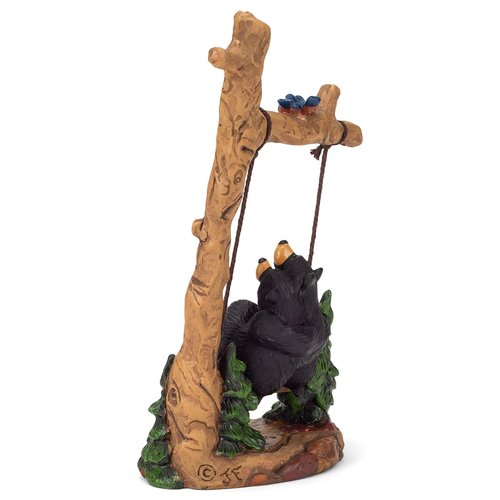 DEMDACO Bearfoots by Jeff Fleming Love Birds Midnight Black 9 x 6 Hand Cast Resin Stone Collectible Tabletop Figurine