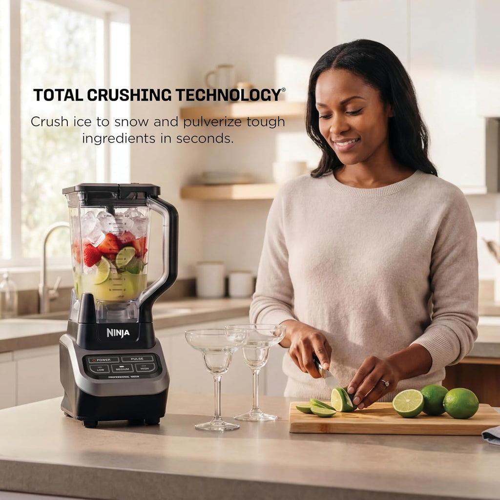 Ninja Professional Blender - 1000W Smoothie Maker with Total Crushing Technology | XL 72-Oz Pitcher in Black and Grey