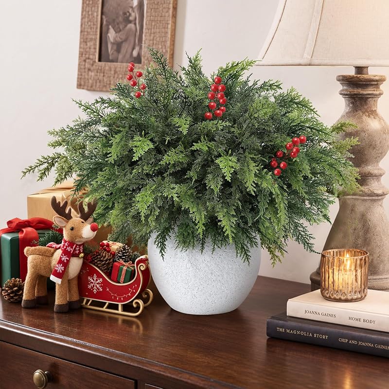 20'' Cedar Branches with Red Berries — 18 pcs, Variation of THIS listing: 15