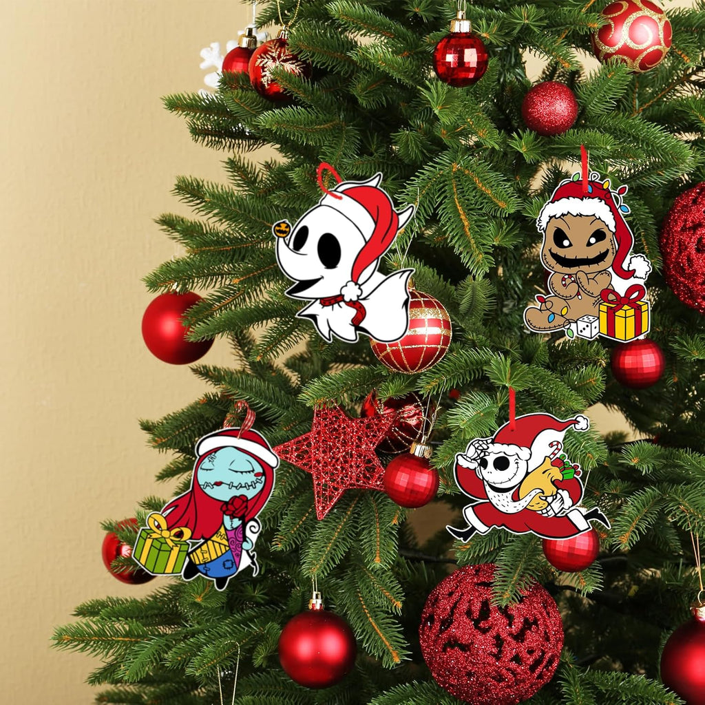 Tivee Christmas Tree Ornaments - 16PCS Jack and Sally Hanging Decorations | Nightmare Before Christmas