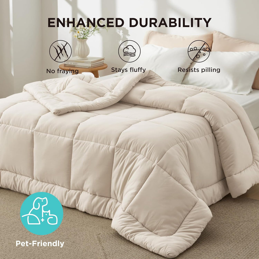 Bedsure Comforter Duvet Insert - All-Season Quilted Full Size Bedding Blanket, GentleSoft Down Alternative, 86 x 82 Inches