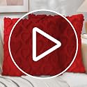 FSSODWT Red Valentine's Day Pillow Covers 18x18 Inch 2 Pack - Heart Openwork Decor