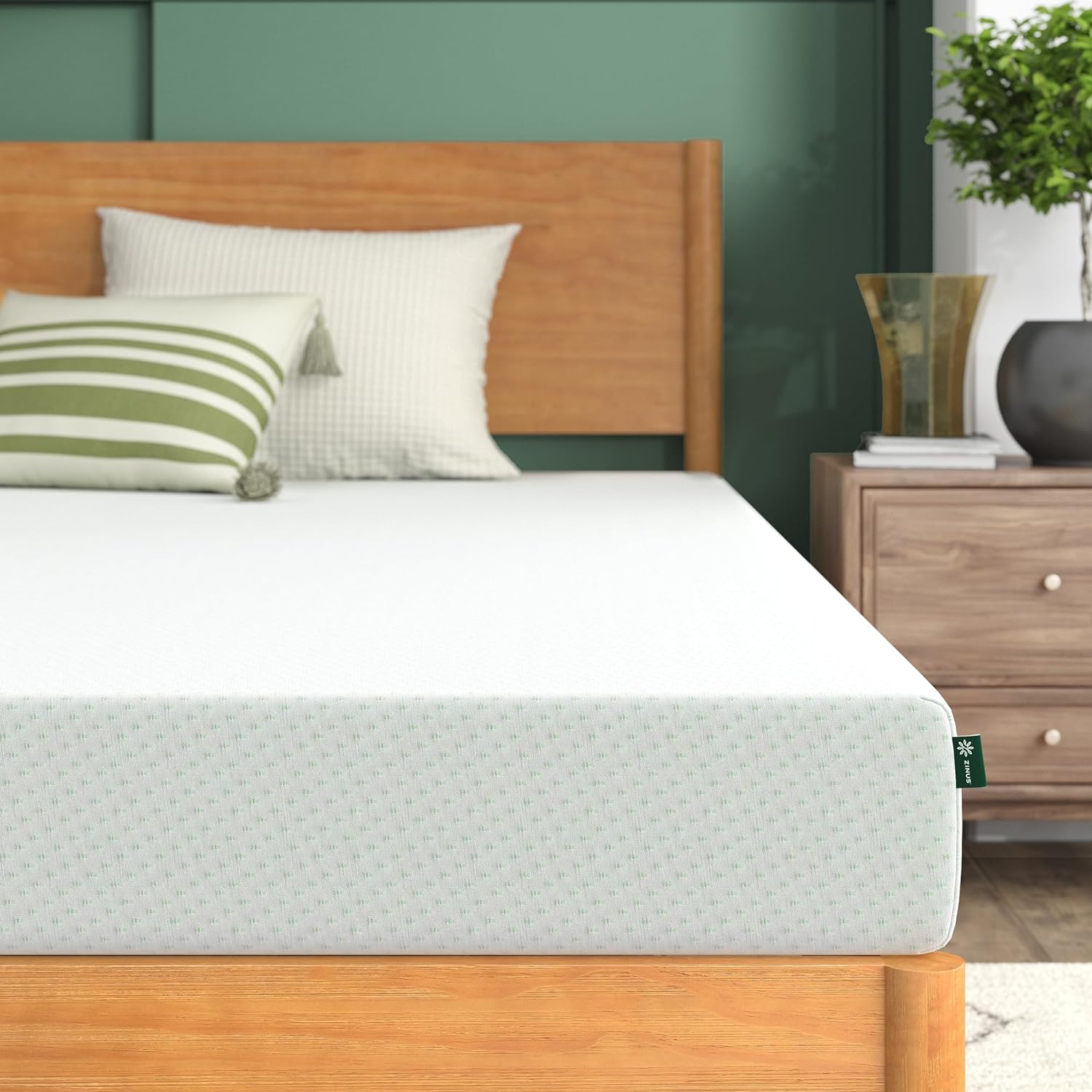 Zinus 6 Inch Green Tea Memory Foam Mattress - Short Queen | Fiberglass Free & CertiPUR-US Certified