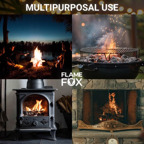 Flamefox Fire Cubes 96pcs - Quick Lighting Fire Starter for Fireplace, Wood Stove, BBQ, Camping - Easy Ignition, Long & Clean Burning, Weather Resistant Fire Lighter