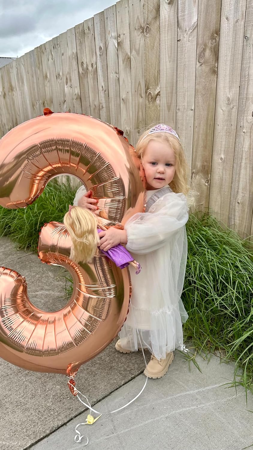 Rose Gold Number 6 Balloon - 40 Inch Birthday Decoration | Elegant Party Supplies