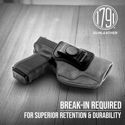 1791 Leather Gun Holster - IWB - Premium Leather Right Handed Holster - Fits Glock 23, 29, 30, 38 / Sig Sauer P220 P226 P229, P229c, P320c, P320