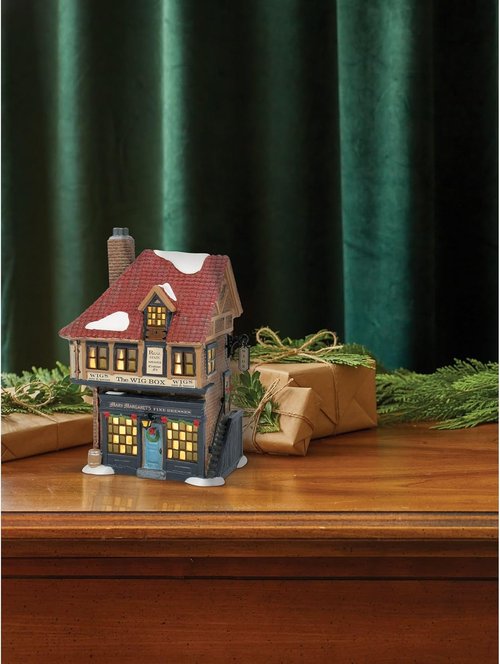 Department 56 Dickens Village - Mary Margaret's Fine Dress Lit Building | 7.75 Inch, Multicolor Decor