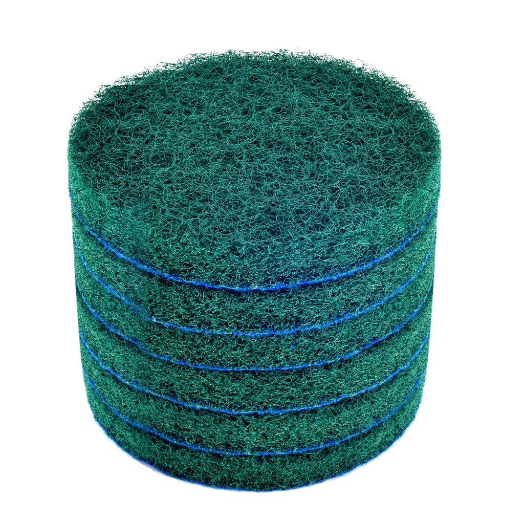 Kichwit 6-Pack Replacement Scrub Pads, Super Abrasive, Green (5 Inch)