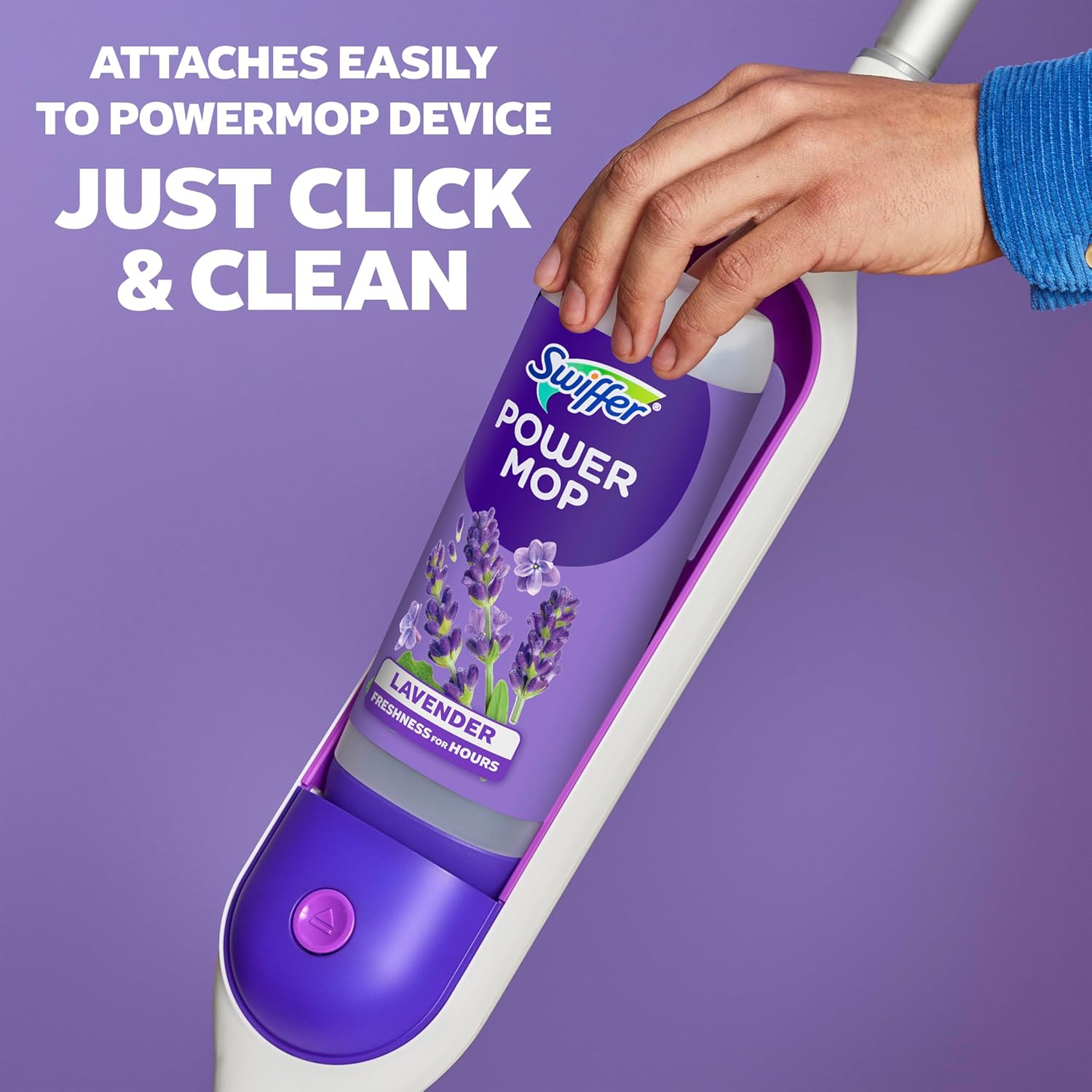 Swiffer PowerMop Floor Cleaning Solution - Lavender Scent, Triple Pack for Effortless Cleaning