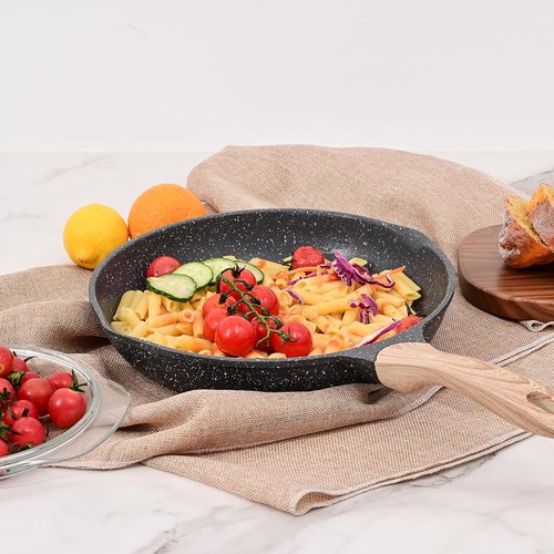 JEETEE 8-Inch Nonstick Frying Pan - Versatile Omelette Skillet with Soft Touch Handle | Induction Compatible