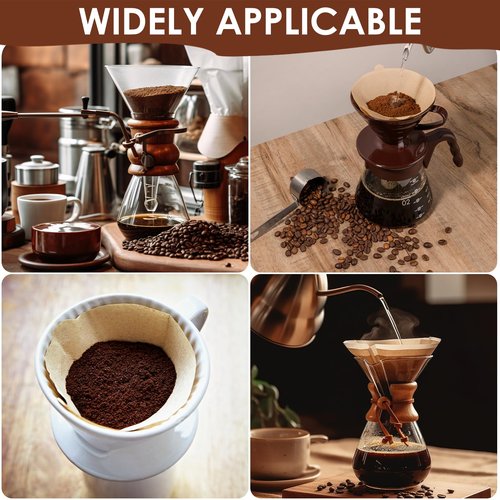 1000 Count Coffee Filters #2, Unbleached Cone Coffee Filters 2, Disposable Natural Paper Filters 2-4 Cup, 02 Cone Filters for Pour Over and Drip Coffee Maker