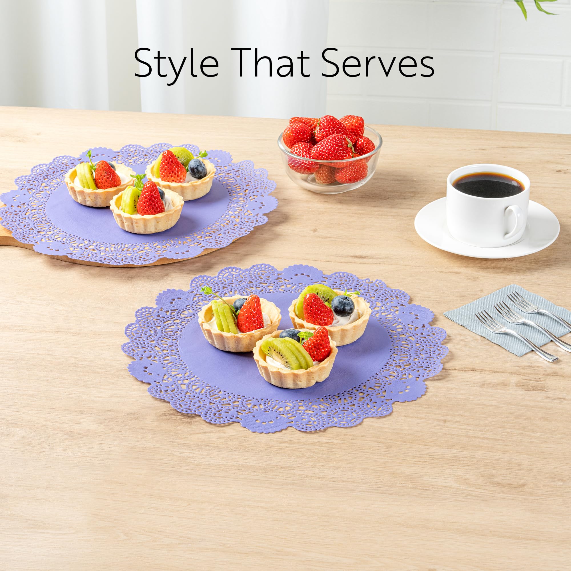Restaurantware-Pastry Tek 4 x 4 Inch Lace Doilies, 4,000 Decorative Tableware Placemats - Disposable, Round, White Paper Table Doilies, for Birthdays, Or Weddings, Table Decor