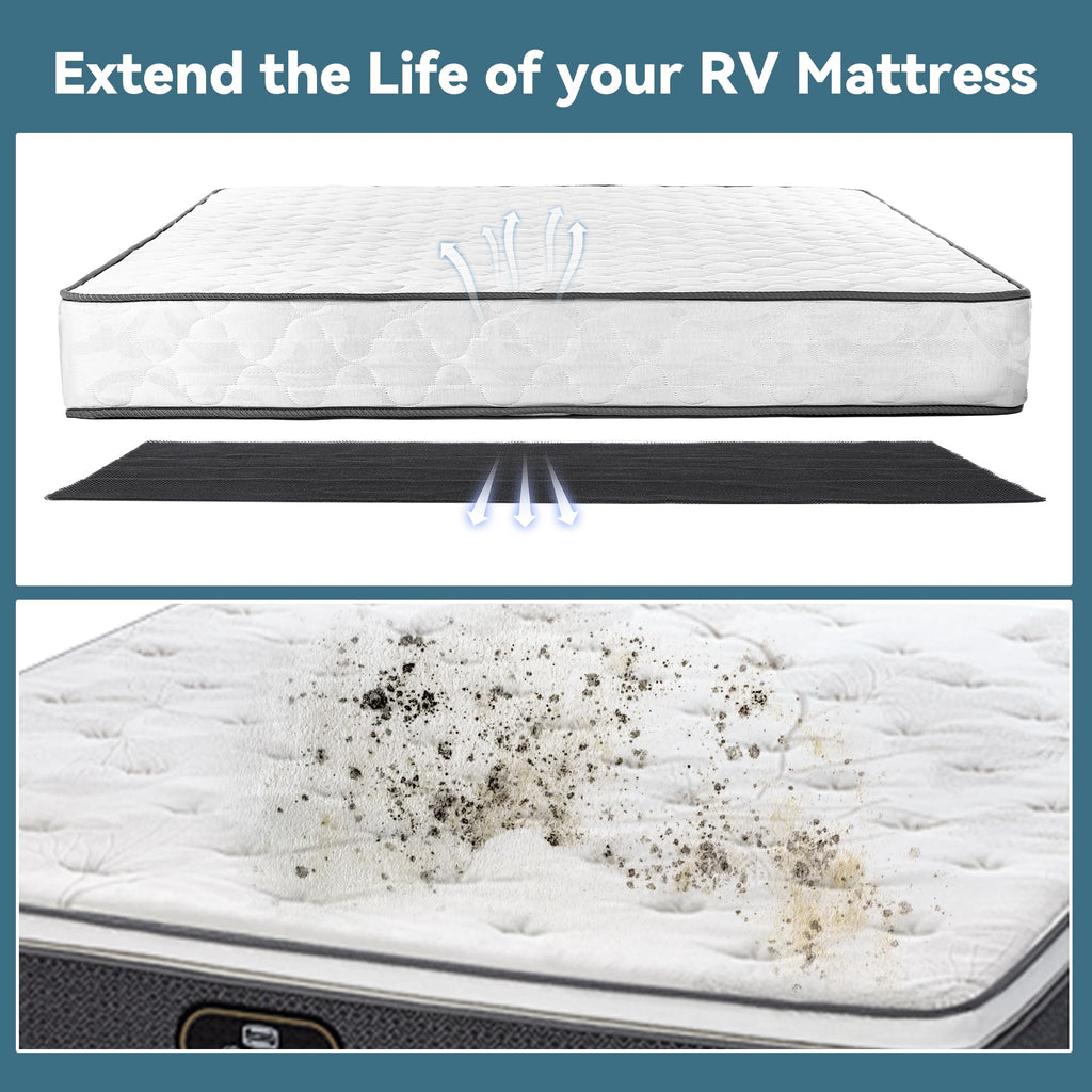 MABOZOO Breathable Mattress Underlay, Queen Size 3D Air Meshfiber Under Mattress Pad, RV Under Mattress Ventilationand for RV Bed Camper Boat (Queen, 80 * 60 in)