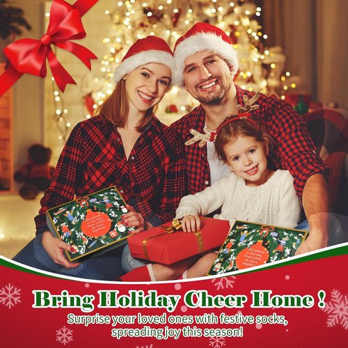 Advent Calendar 2025 | 12-Day Countdown Christmas Socks Set - Perfect Holiday Gifts for Women