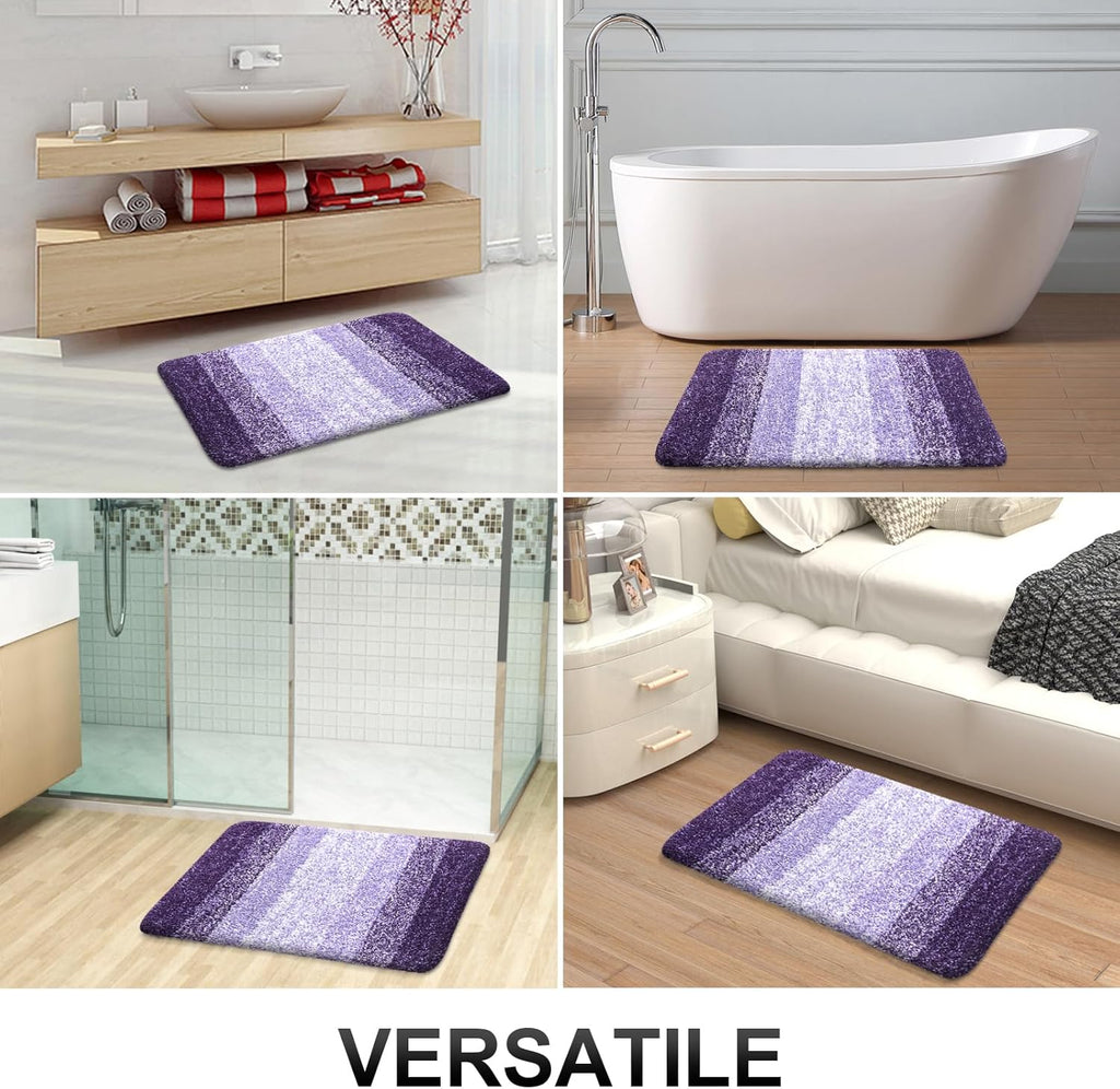 OLANLY Bathroom Rugs - Extra Soft Microfiber Mat | Quick Dry, Machine Washable, 30x20, Violet