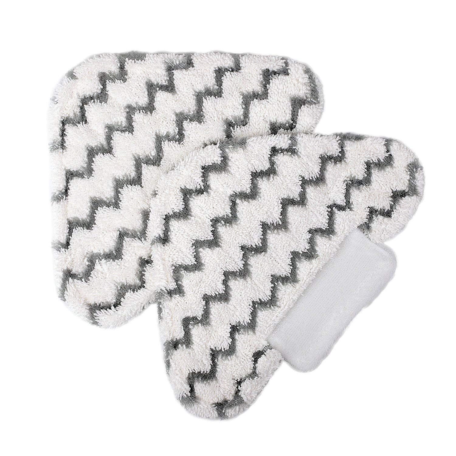 Meriton Washable Steam Mop Pads Triangle Replacement Cleaning Pads Fits Shark Lift-Away/Genius Hard Floor Steam Pocket Mop S3973D S3973 S5003D S6002 (2 Pack)