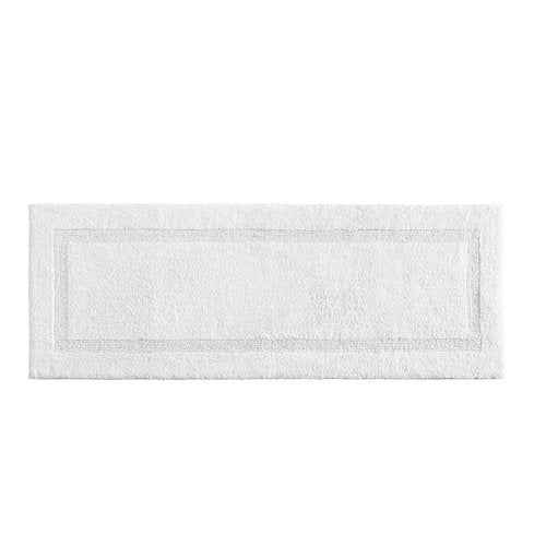 Nautica - Runner Rug, Soft & Absorbent Tufted Cotton Bath Rug with Skid-Resistant Backing, Oeko-Tex Certified (Peniston White, 60" x 22")