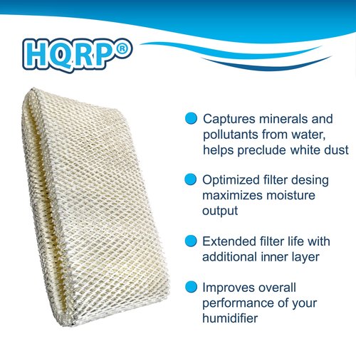 HQRP SWF75 Wick Filter Compatible with Sunbeam Humidifier SCM3501, SCM3502, SCM3657, SCM3656, SCM3609, SCM3609P, SCM3755, SCM3755C, Part SWF75 SF221 SWF75-CN1 SWF-75 Replacement