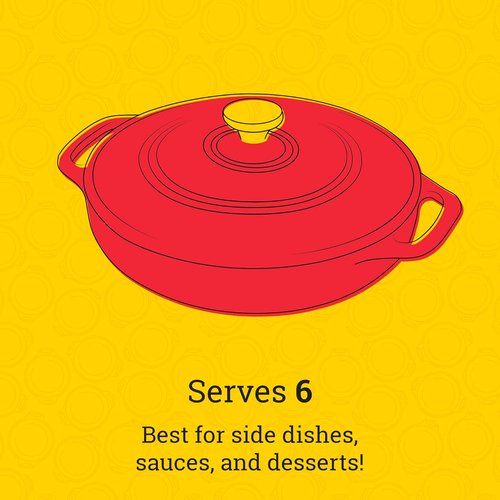 Lodge Essential Enamel Braiser - Induction-Safe & PFAS-Free Cookware - 3.5 Quart, Island Spice Red