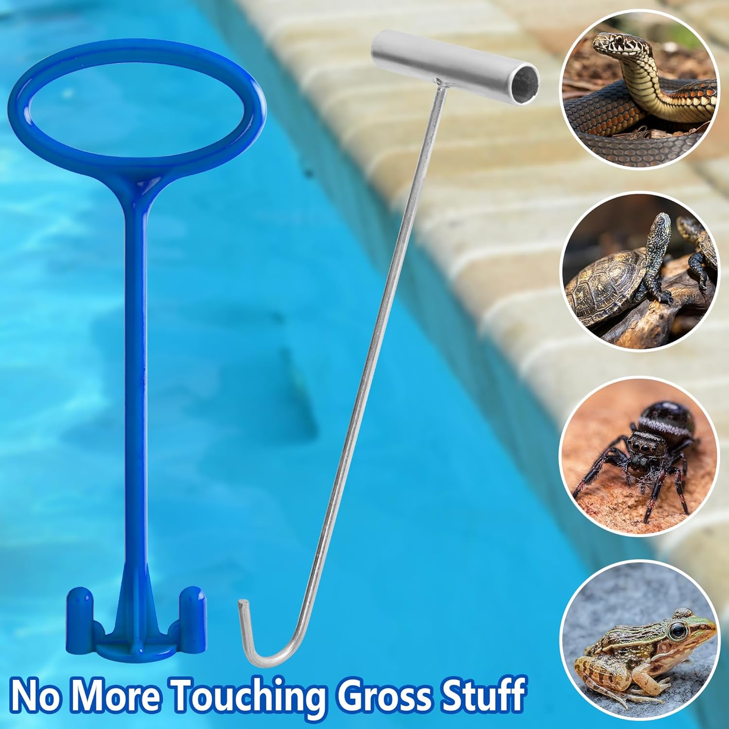 RunNico Skimmer Basket Handle - Universal Tool for Inground Pool Cleaning | Safe Debris Removal