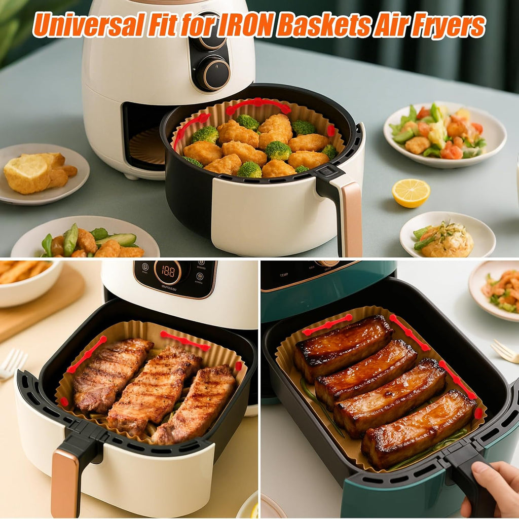 Skiennix Air Fryer Accessories - 12PCS Silicone Buckle Magnets for Parchment Paper | High-Temp Resistant, Red