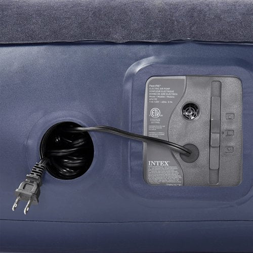 Intex Dura-Beam Standard Series Pillow Rest Classic Airbed with Internal Electric Pump, Twin