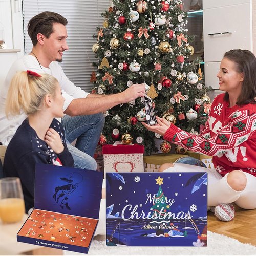 Christmas Fishing Advent Calendar 2025 - 24-Day Countdown Surprise Gift with Fishing Lures for Men & Teens
