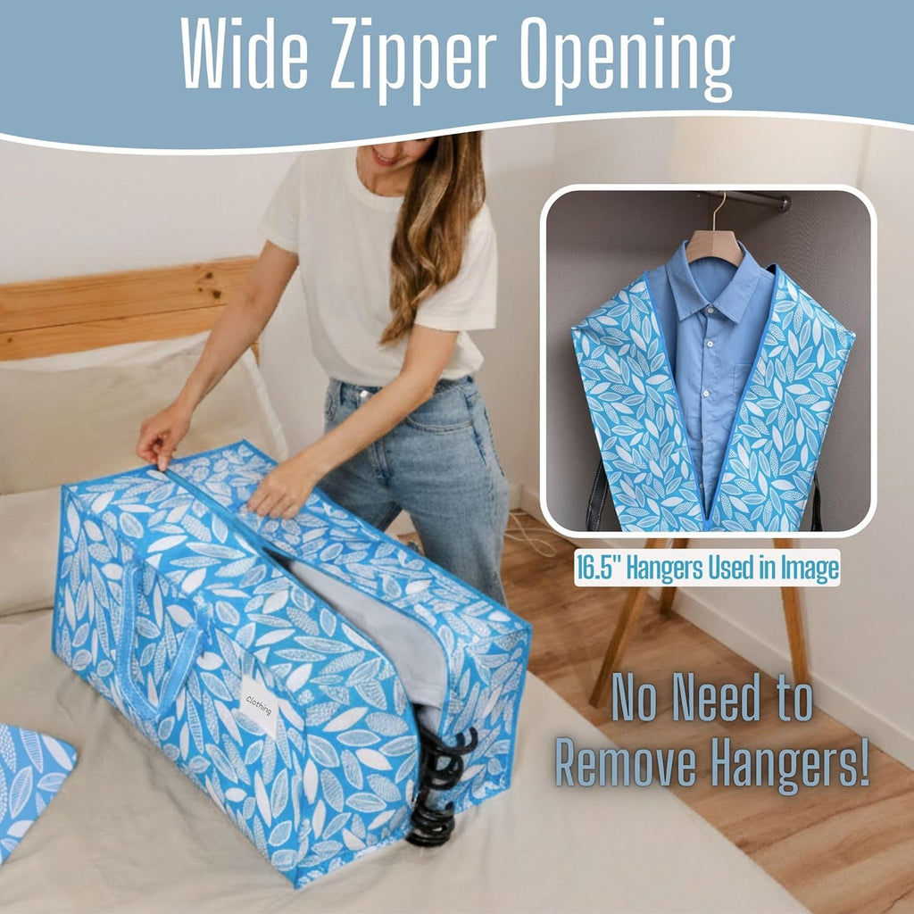 VENO Heavy Duty Moving Bags - 8 Pack Extra Large with Backpack Straps & Zippers for College Dorm Essentials