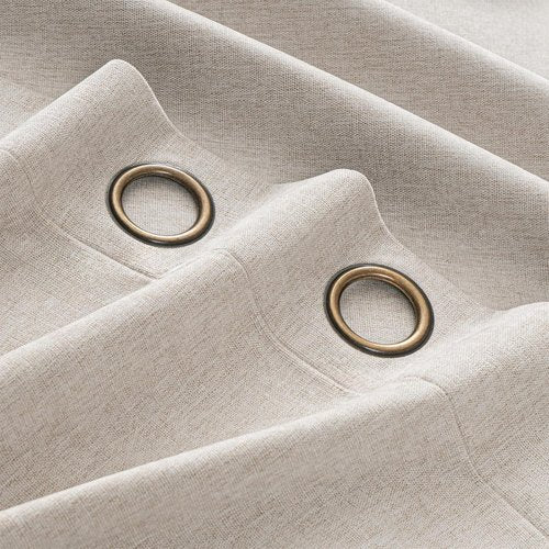 Chenille Blackout Curtains by [Brand Name] - Luxury Thermal Insulated Drapes | 84 Inch Long, Beige, 2 Panels