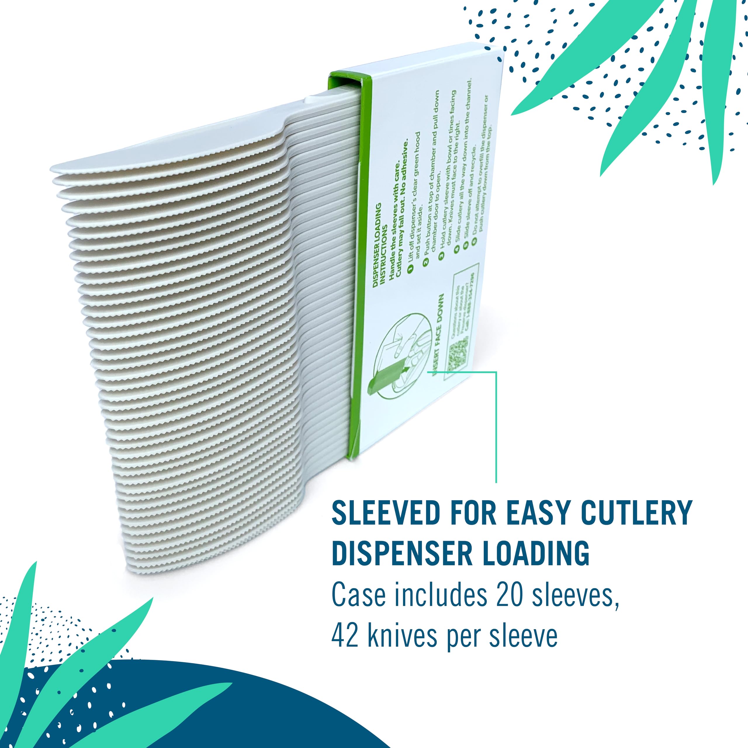 Preserve Compostable Fork, Made in USA, Medium Weight Cutlery, White, 840 Count