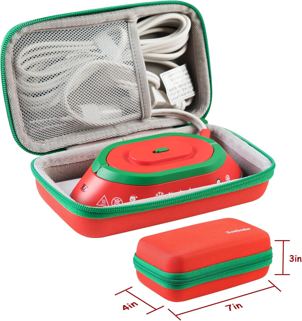 Newbealer Travel Iron - Mini Dry Iron for Clothes | Global Voltage 100-240V, 302℉, 300W, Lightweight Classic Red
