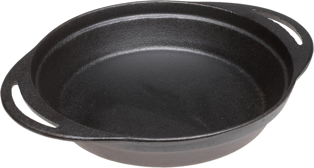 Old Mountain Cast Iron Pie Pan - Pre-Seasoned 12 x 9.5 x 2 Inches for Perfect Baking