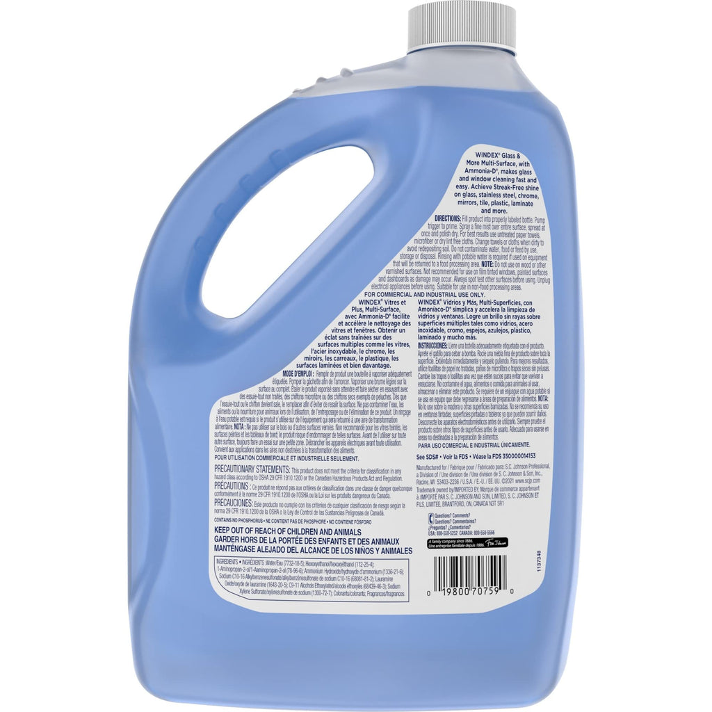 Windex 682252EA Powerized Formula Glass & Surface Cleaner, 1gal Bottle